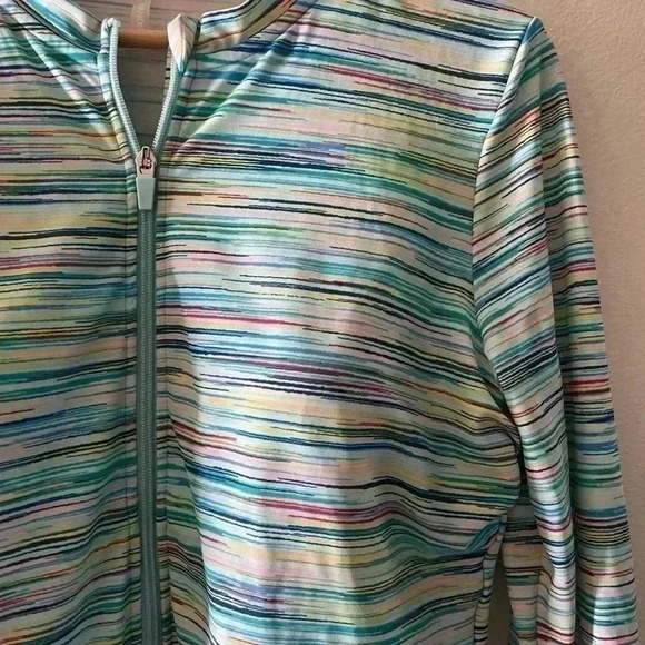 Lands End Size 16 Zip Front One Piece Swimsuit EUC- like new - Picture 3 of 9